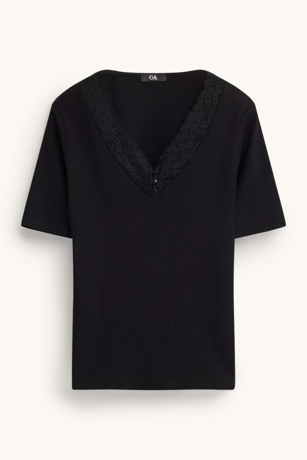 Femmes - T-shirt - noir