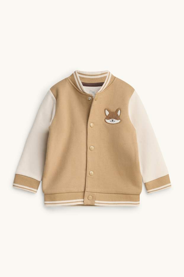 Baby Jungen - Fuchs - Baby-Collegejacke - hellbraun