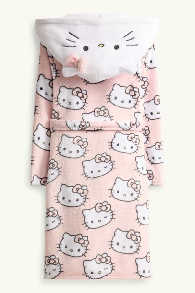 Bambine - Hello Kitty - accappatoio di spugna con cappuccio - rosa