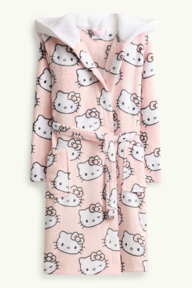 Bambine - Hello Kitty - accappatoio di spugna con cappuccio - rosa