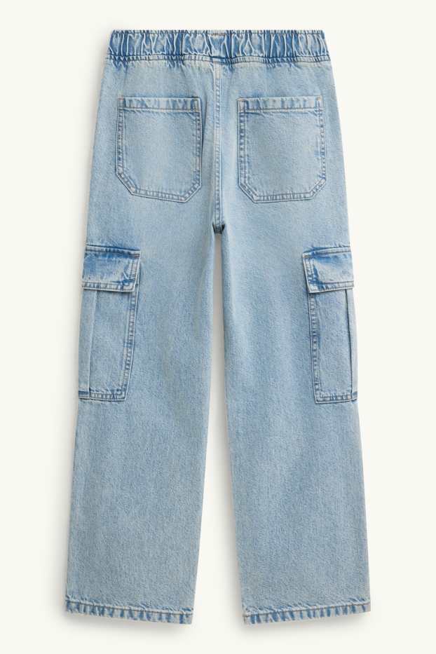 Kinder Jungen - Cargo Jeans - jeansblau