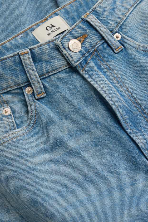 Women - Barrel jeans - high waist - blue denim