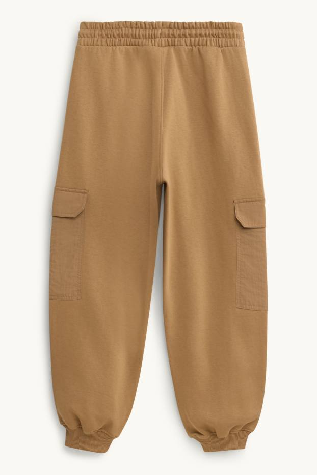 Bambini - Pantaloni sportivi cargo - marrone chiaro
