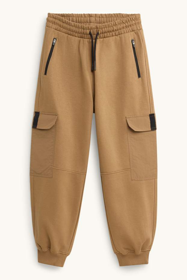 Bambini - Pantaloni sportivi cargo - marrone chiaro