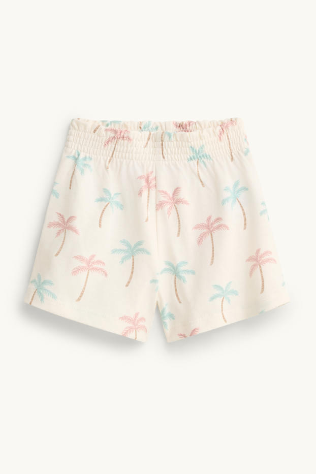 Miminka - dívky - Palmy - outfit pro miminka - 3dílný - béžová
