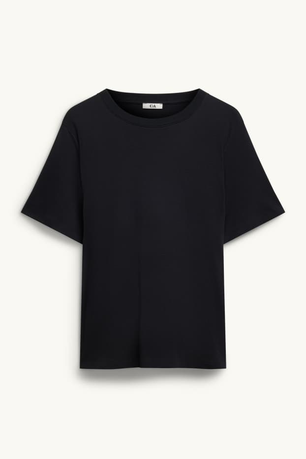 Femmes - T-shirt - regular fit - noir