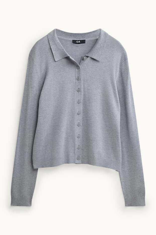 Women - Cardigan - gray