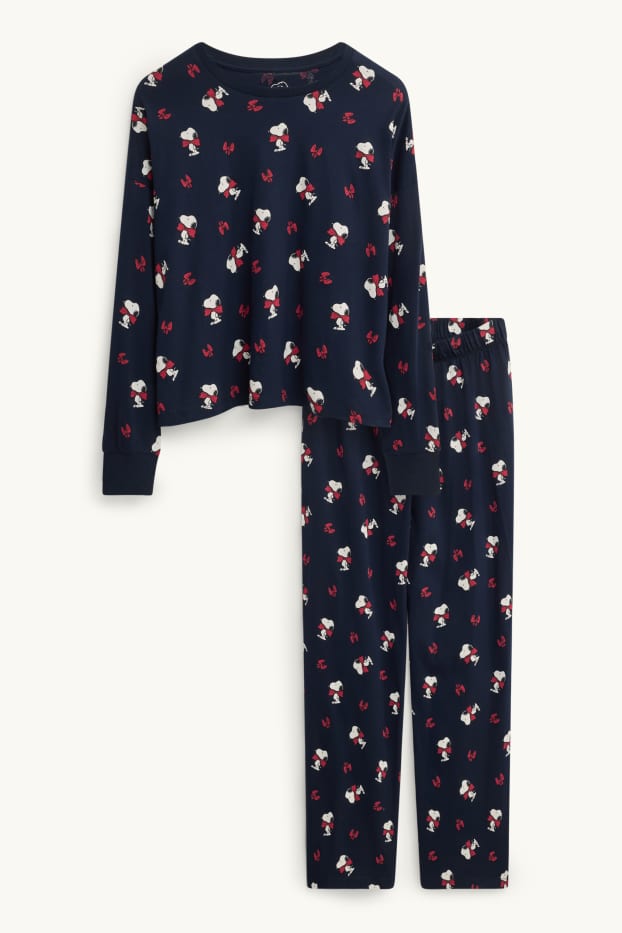Dona - Pijama - Snoopy - blau fosc