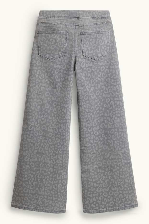 Nena - Wide Leg Jeggings - estampats - gris