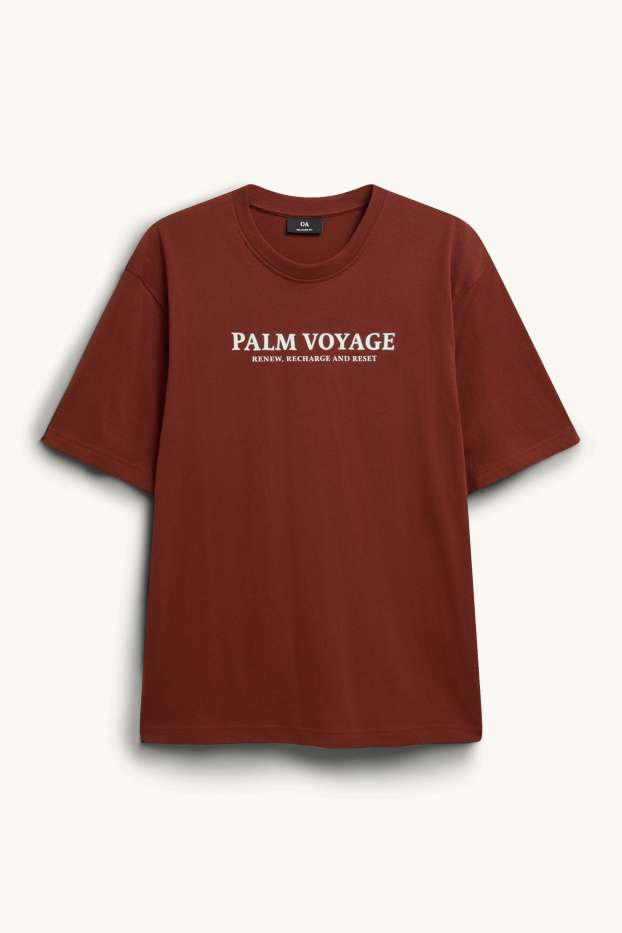 Uomo - T-shirt - regular fit - marrone