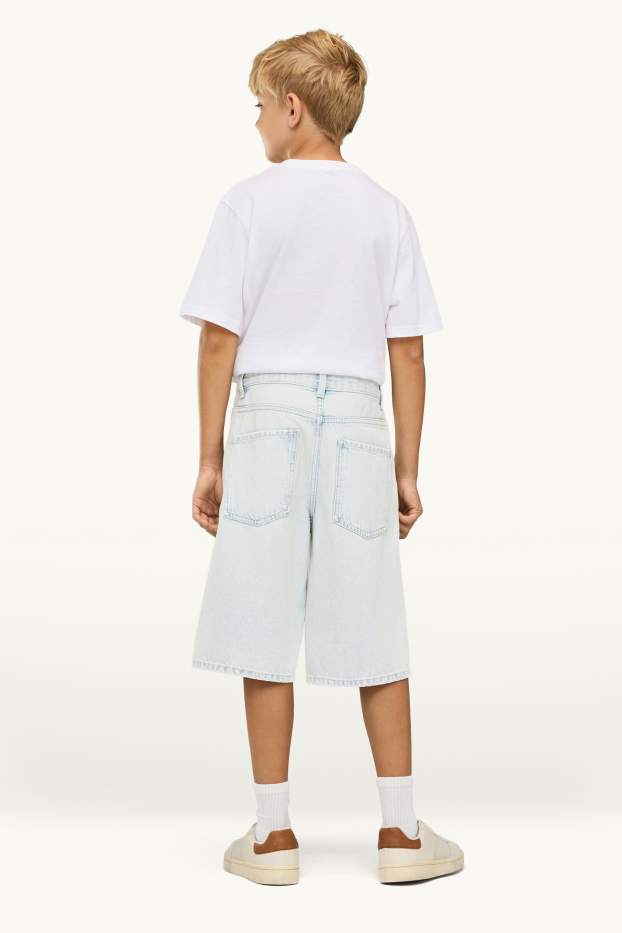 Kinder Jungen - Jeans-Bermudas - helljeansblau
