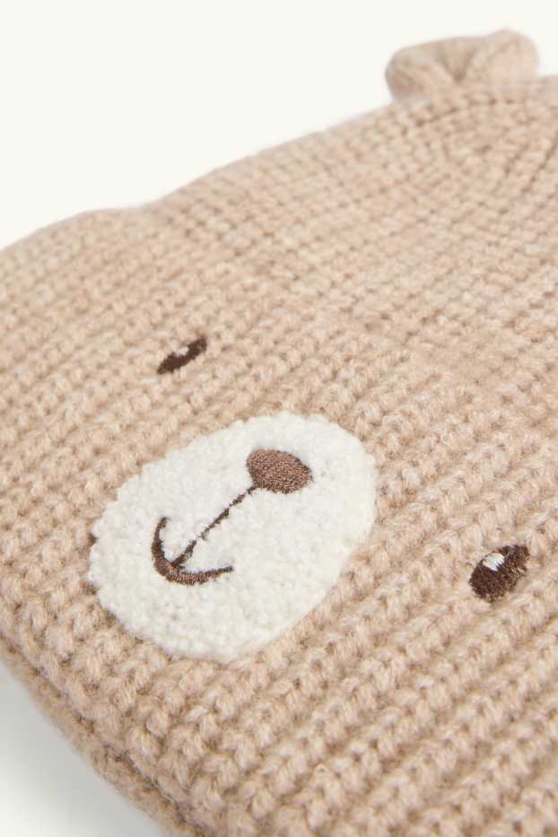 Baby Buben - Bärchen - Baby-Mütze - hellbraun