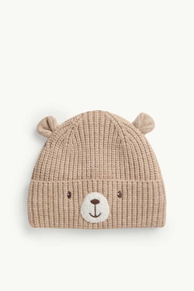 Baby Buben - Bärchen - Baby-Mütze - hellbraun