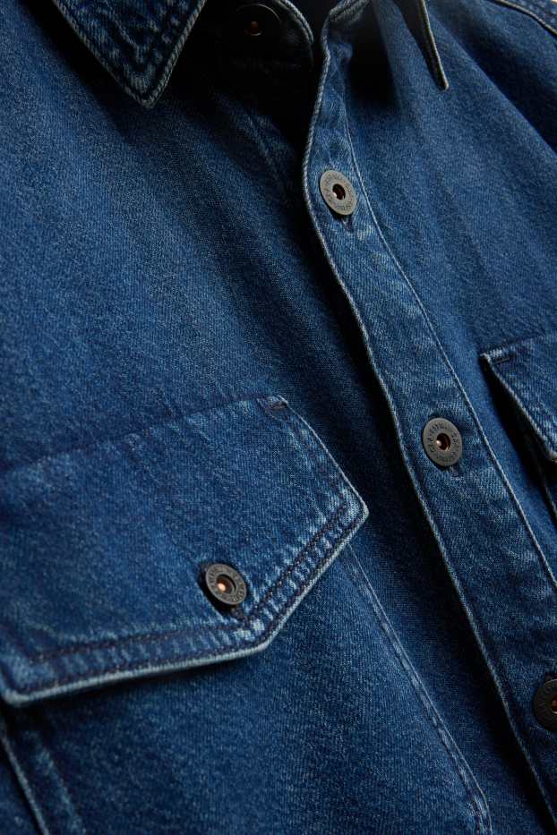 Uomo - Giacca camicia di jeans - relaxed fit - jeans blu scuro