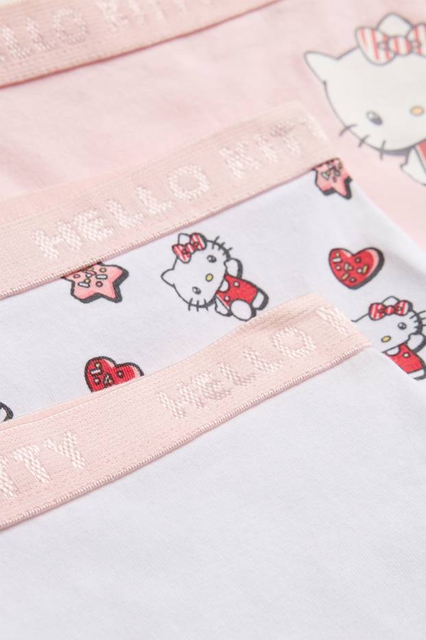 Copii - Fete - Multipack 3 buc. - Hello Kitty - boxeri - alb / roz