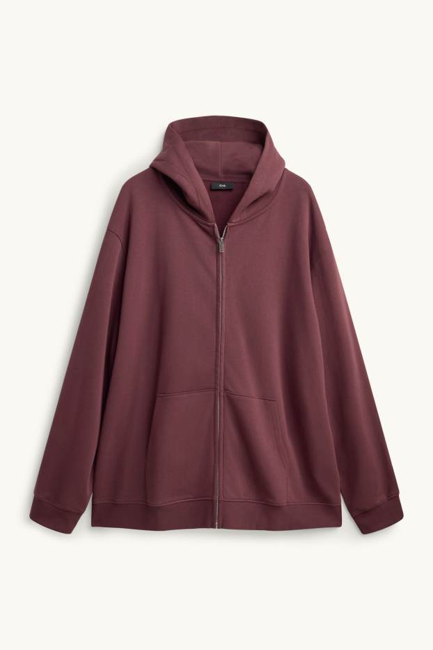 Men - Zip-through hoodie - brown