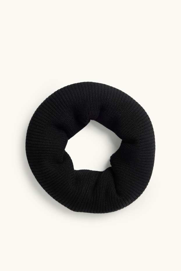 Kinder Buben - Loop Schal - schwarz