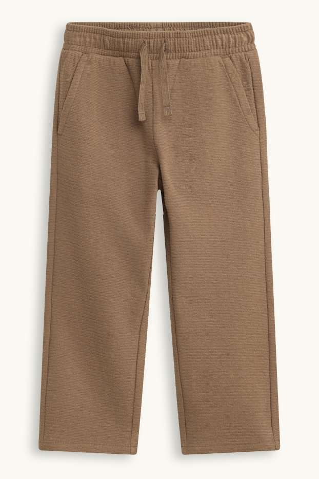 Bambini - Pantaloni sportivi - tessuto tramato - marrone