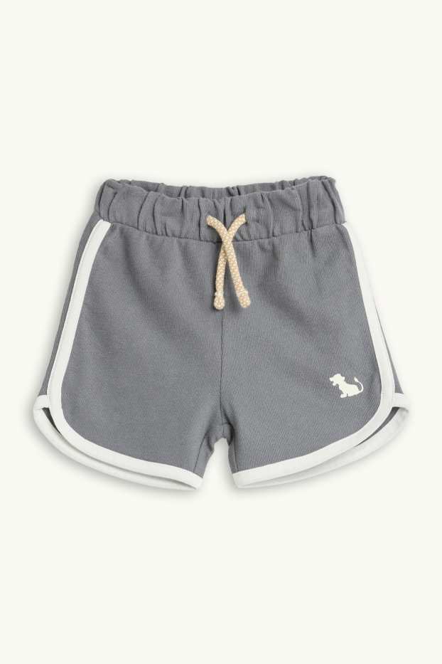 Bebeluși - băieți - Regele Leu - pijama bebeluși - 2 piese - alb / gri