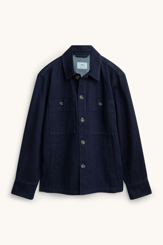 Uomo - Giacca camicia di jeans - relaxed fit - jeans blu scuro