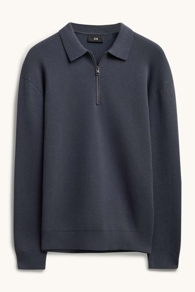 Hommes - Pull - bleu foncé