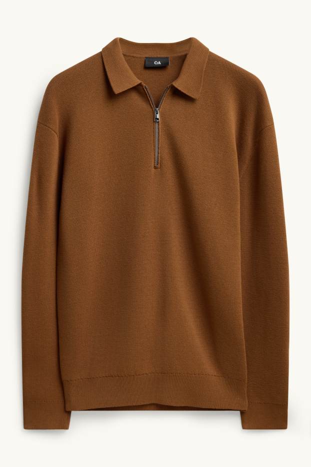Hommes - Pull - rouille
