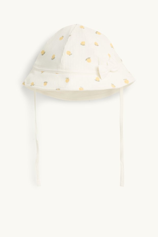 Baby Mädchen - Zitrone - Erstlingsoutfit - 3 teilig - weiss / gelb