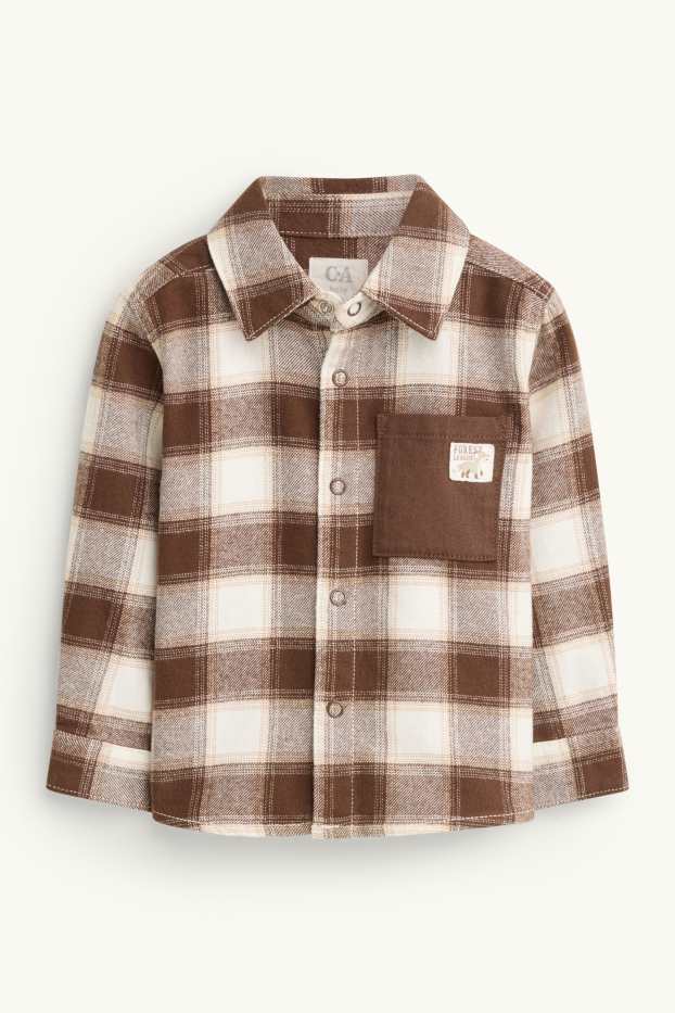 Baby Boys - Baby shirt - check - brown / cremewhite