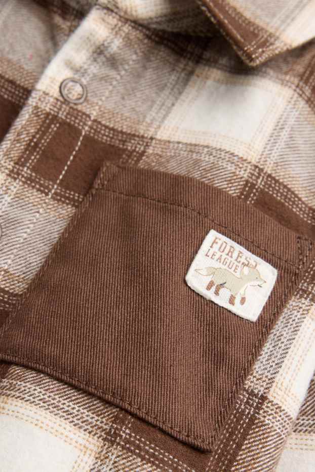 Baby Boys - Baby shirt - check - brown / cremewhite
