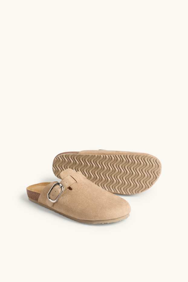 Femmes - Sandales - matière synthétique - beige
