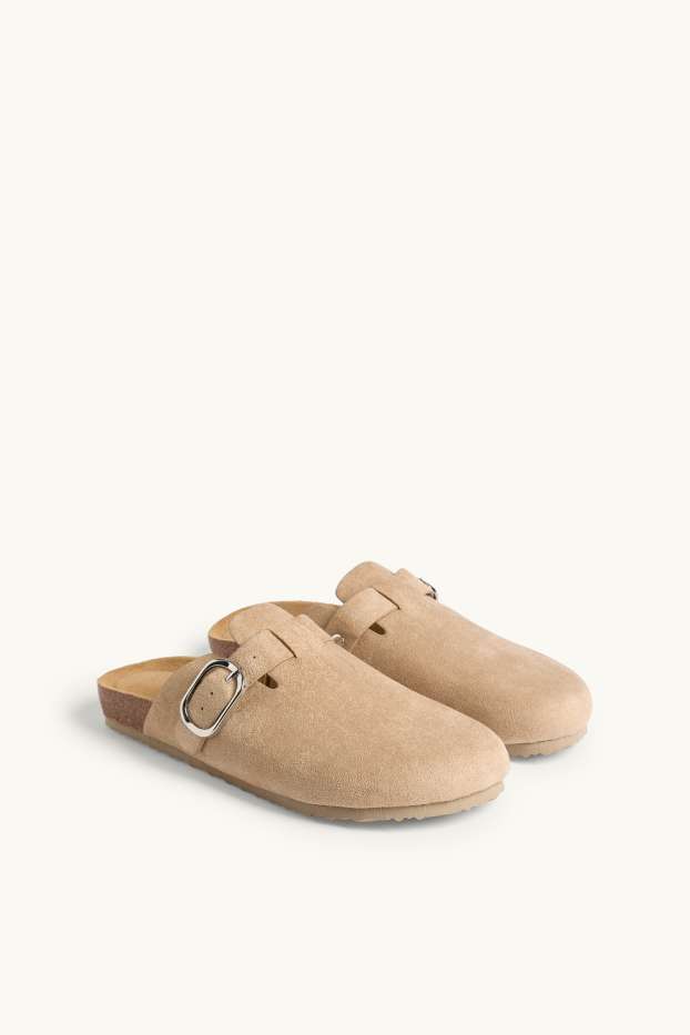 Femmes - Sandales - matière synthétique - beige