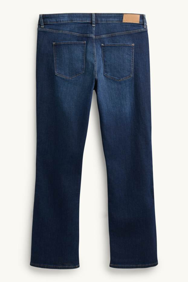 Damen - Bootcut Jeans - Mid Waist - dunkelblau