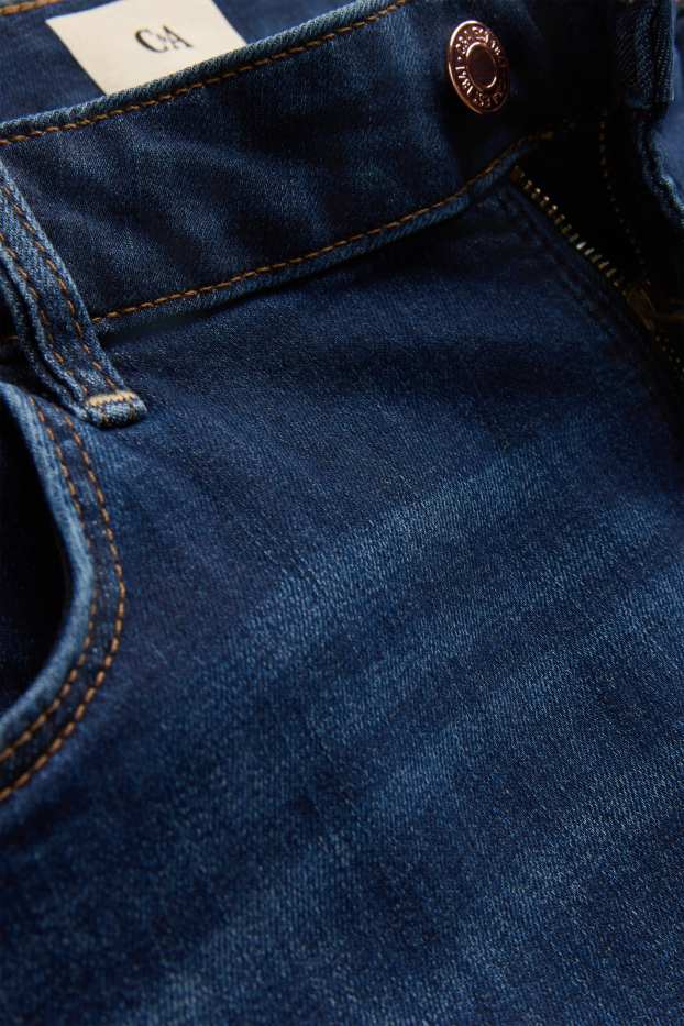 Damen - Bootcut Jeans - Mid Waist - dunkelblau