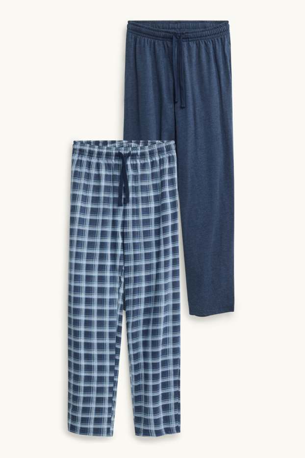 Uomo - Confezione da 2 - pantaloni pigiama - blu
