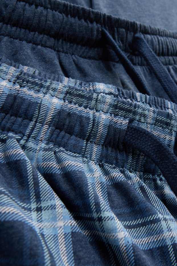 Uomo - Confezione da 2 - pantaloni pigiama - blu
