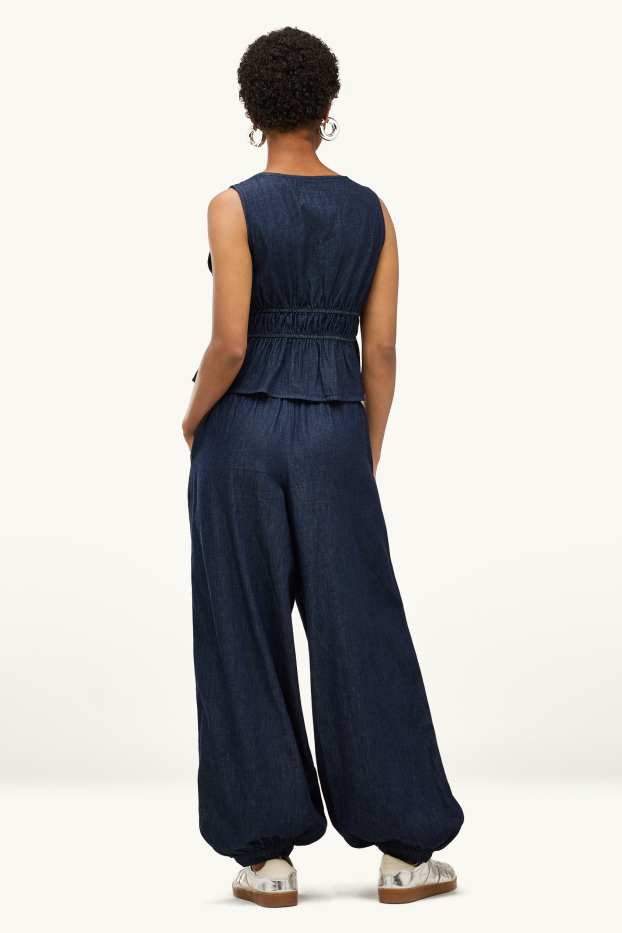 Dona - Balloon Jeans - low waist - blau fosc