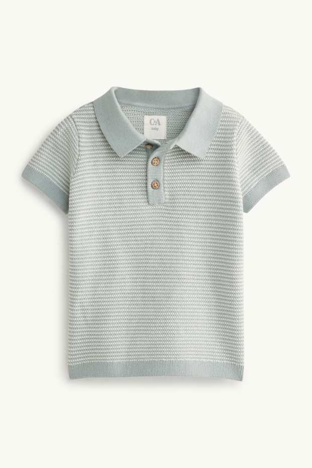 Baby: jongens - Baby-outfit - 2-delig - grijs / beige