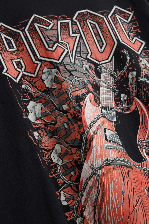 Uomo - T-shirt - relaxed fit - AC/ DC - nero