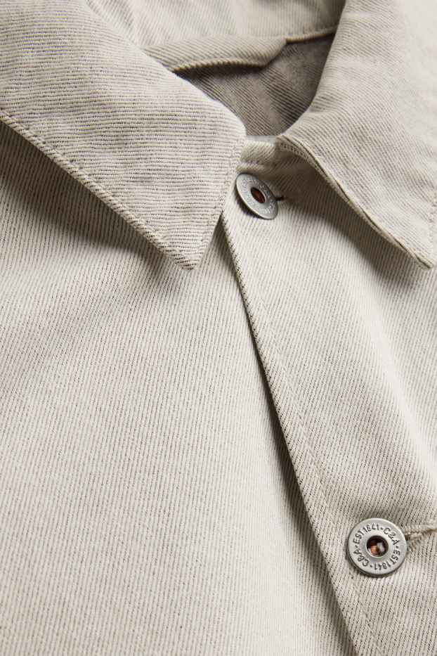 Men - Denim jacket - light gray