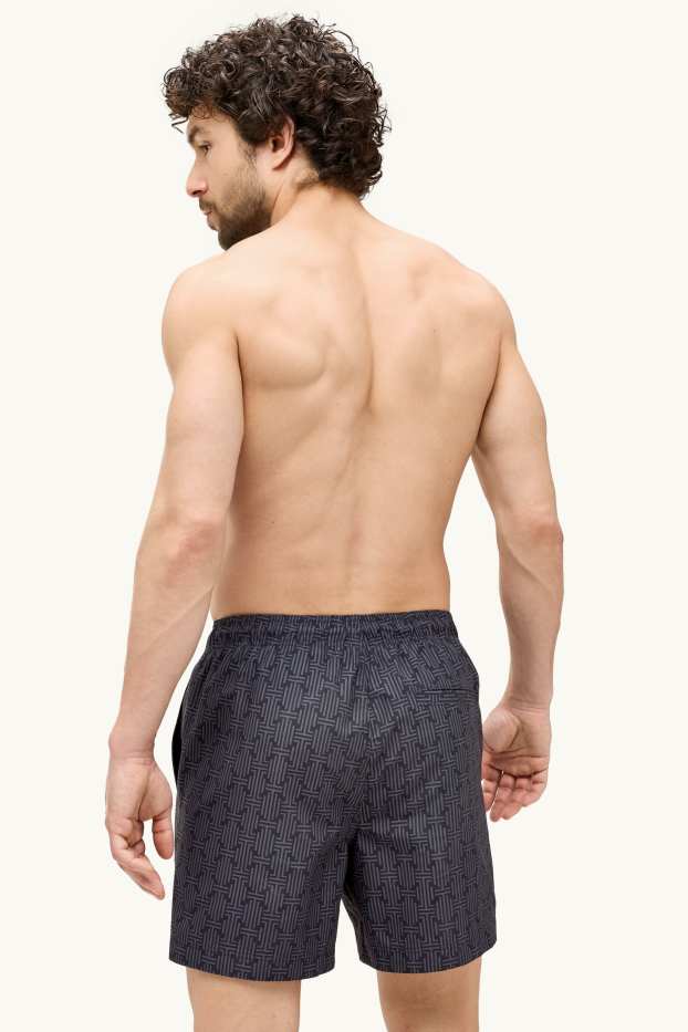 Men - Swim shorts - patterned - black