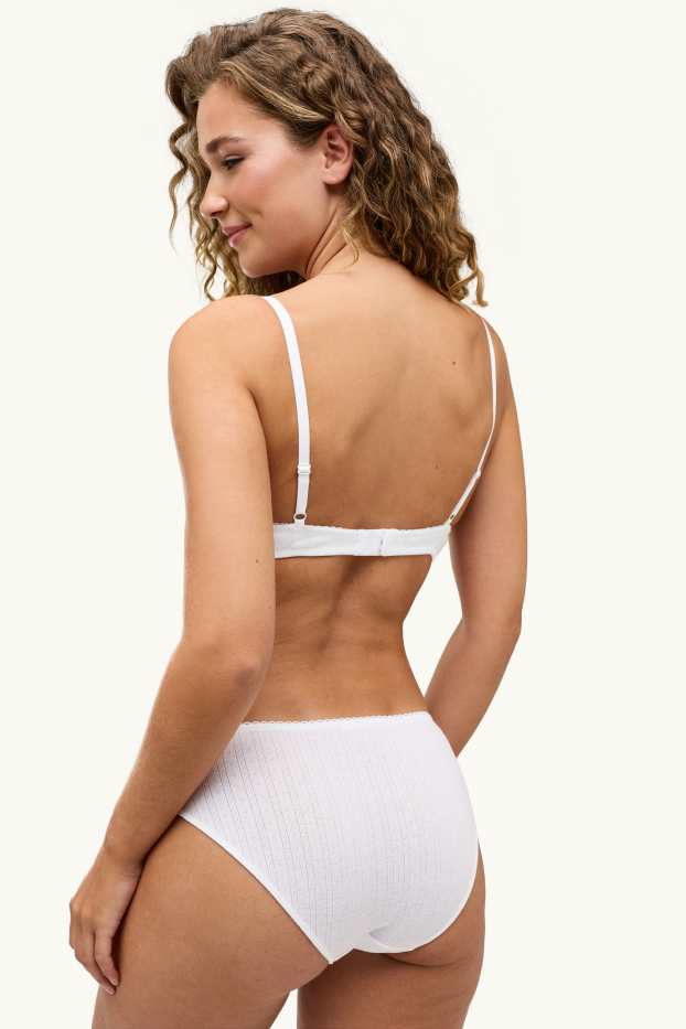Femmes - Culotte en pointelle - blanc
