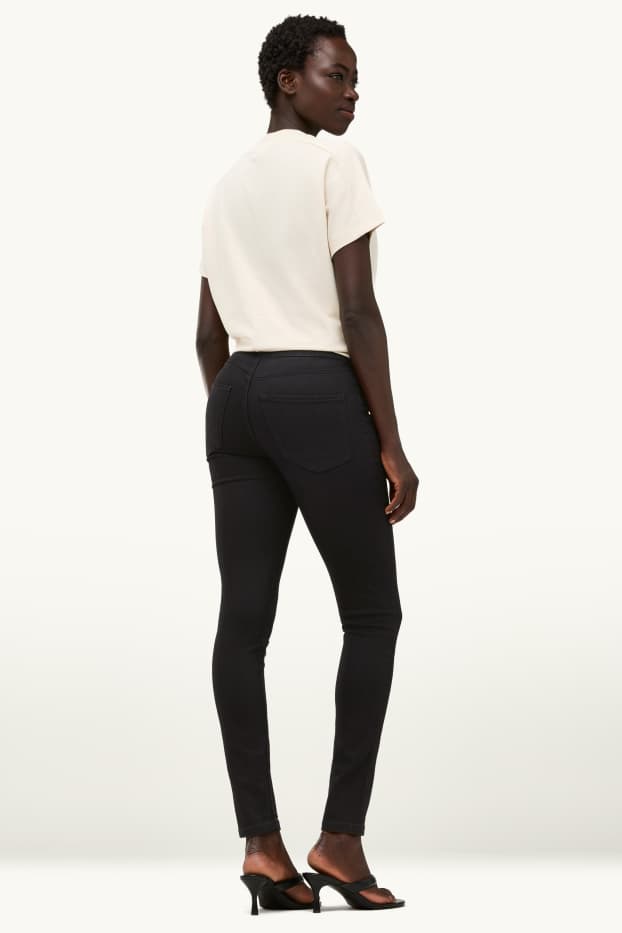 Dámské - Jegging jeans - mid waist - černá