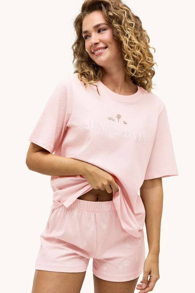 Femei - Pijama scurtă - roz