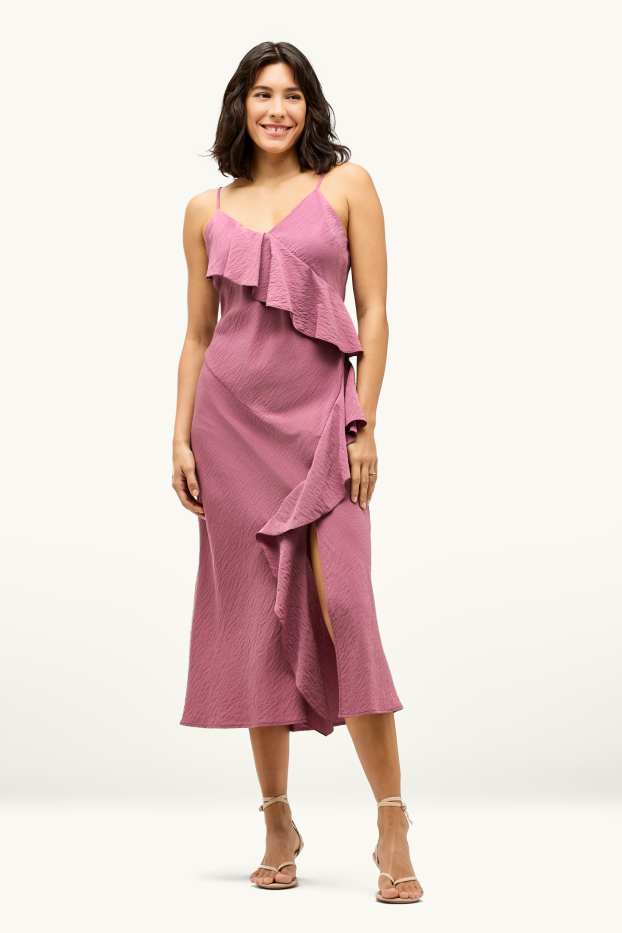 Femmes - Robe Fit & Flare à col V - violet