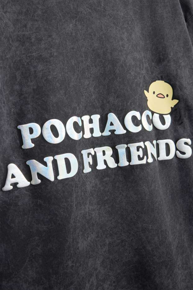 Copii - Fete - Pochacco - tricou cu mânecă scurtă - aspect lucios - gri închis
