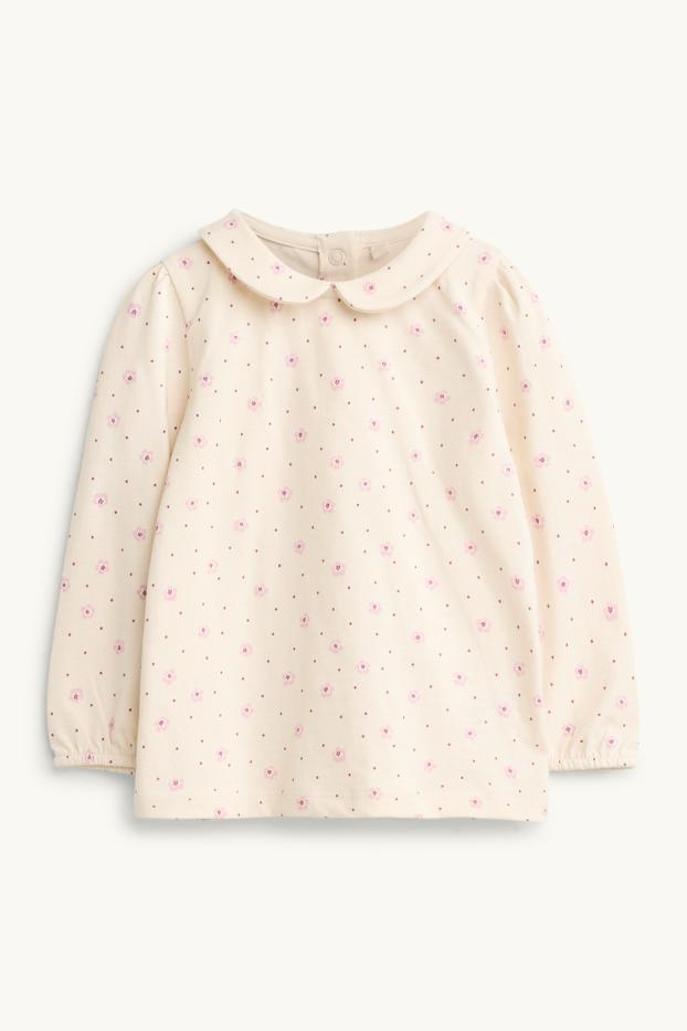 Baby Girls - Floral - baby outfit - 3 piece - white / red