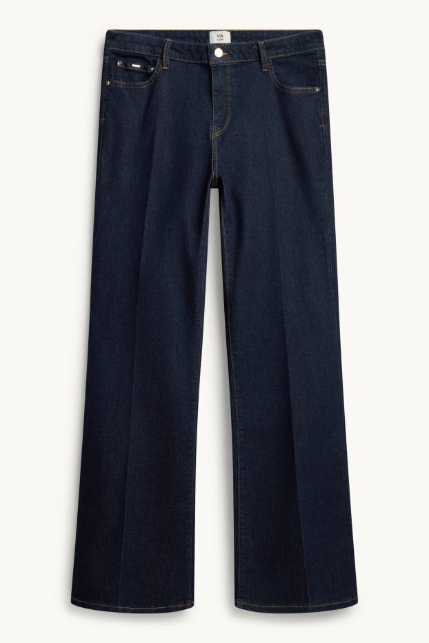 Damen - Flared Jeans - Mid Waist - LYCRA® - dunkeljeansblau
