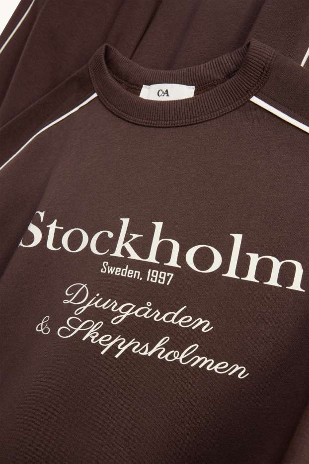 Enfants filles - Stockholm - ensemble - sweat et pantalon de jogging - 2 pièces - marron foncé