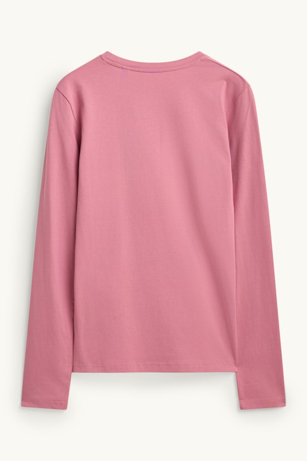 Femmes - Haut à manches longues - slim fit - rose