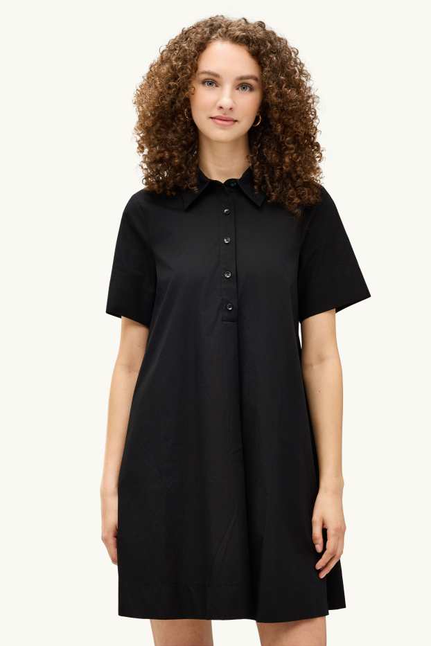 Mujer - Vestido de línea evasé - negro